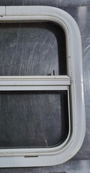 Used White Radius Opening Window : 17 1/2" W x 17 1/2" H x 1 1/8" D