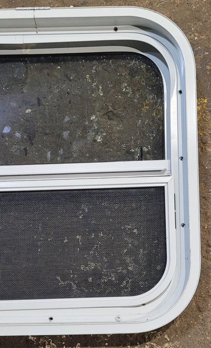 Used White Radius Opening Window : 17 1/2" W x 17 1/2" H x 1 7/8" D