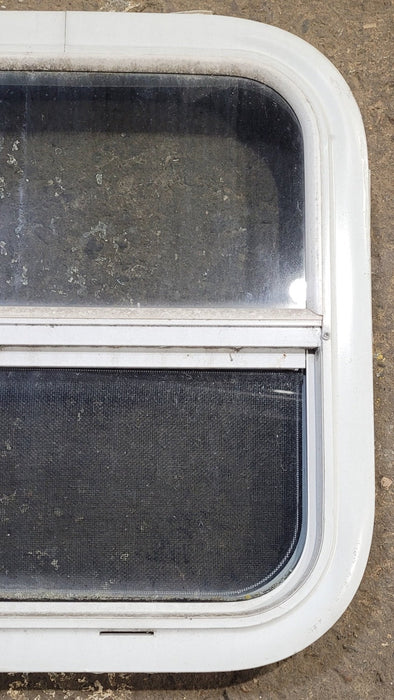 Used White Radius Opening Window : 17 1/2" W x 17 1/2" H x 1 7/8" D