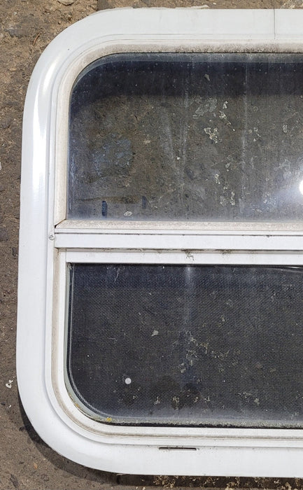 Used White Radius Opening Window : 17 1/2" W x 17 1/2" H x 1 7/8" D