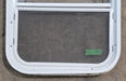 Used White Radius Opening Window : 17 1/2" W x 21 1/4" H x 1 7/8" D - Young Farts RV Parts