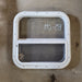 Used White Radius Opening Window : 17 1/4 X 17 1/4 X 2" D - Young Farts RV Parts