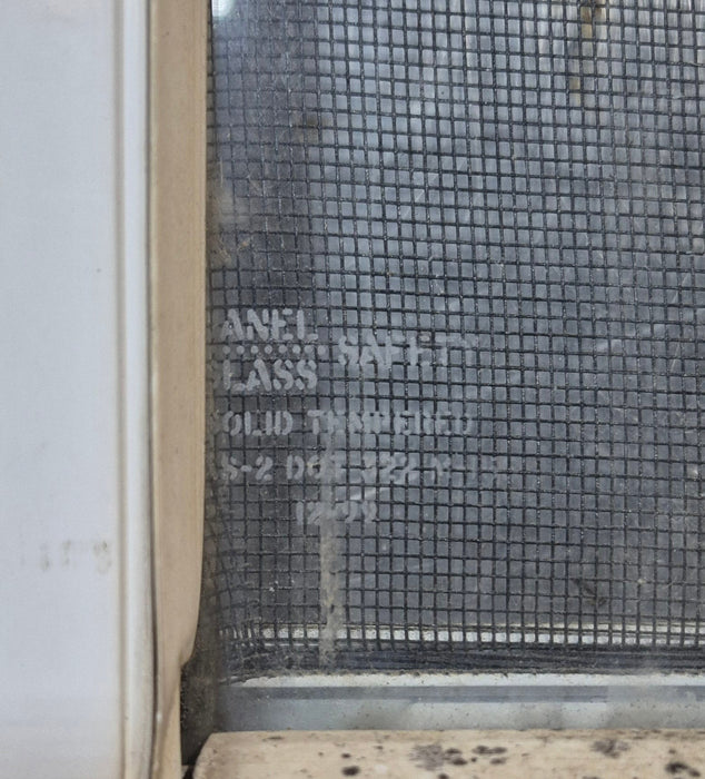 Used White Radius Opening Window : 18 1/4" W x 17 3/4" H x 1 3/4" D