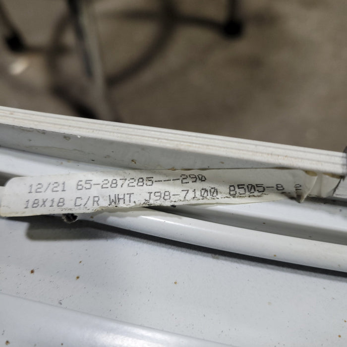 Used White Radius Opening Window : 18" X 18" X 2" D - Young Farts RV Parts