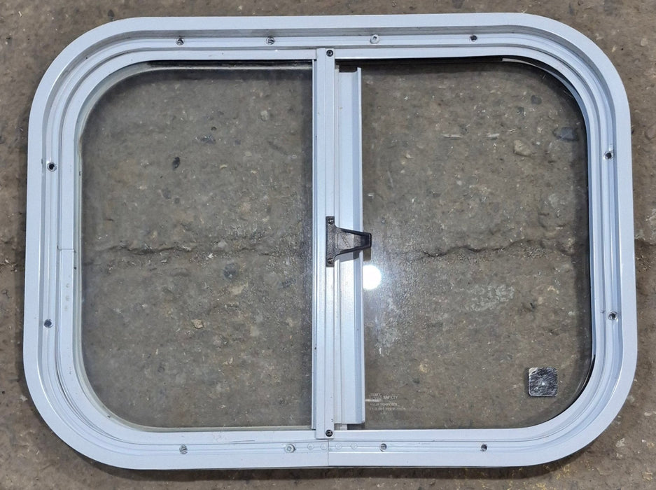 Used White Radius Opening Window : 19 1/2" W x 14 1/2" H x 1 1/4" D