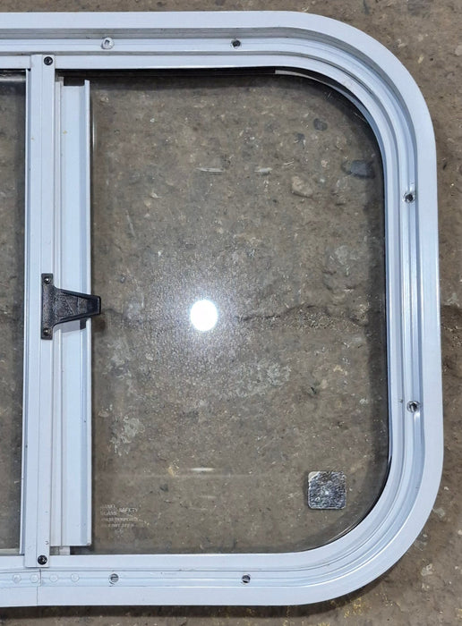 Used White Radius Opening Window : 19 1/2" W x 14 1/2" H x 1 1/4" D