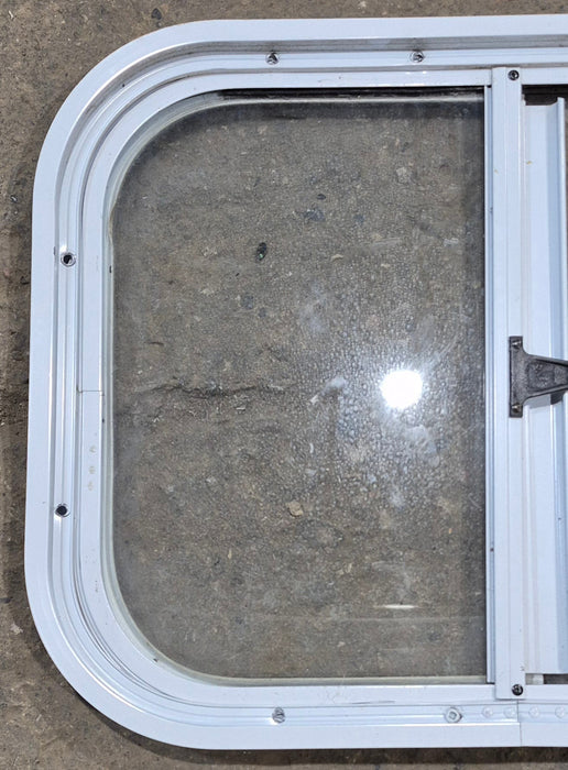 Used White Radius Opening Window : 19 1/2" W x 14 1/2" H x 1 1/4" D