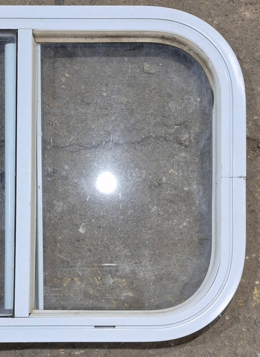 Used White Radius Opening Window : 19 1/2" W x 14 1/2" H x 1 1/4" D