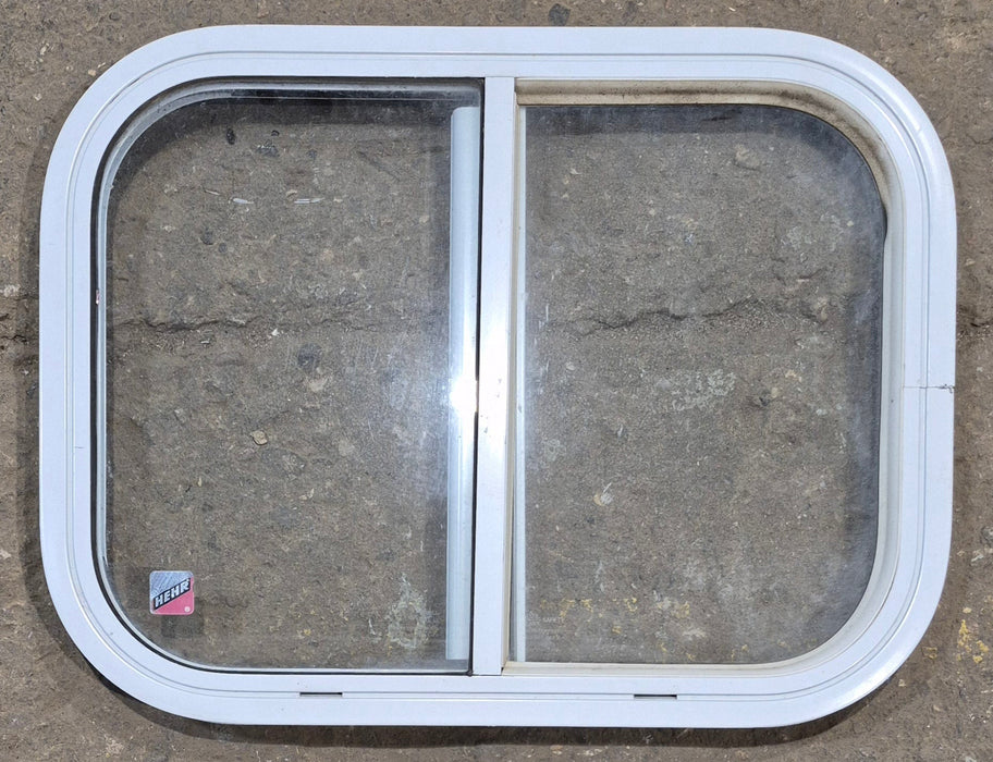 Used White Radius Opening Window : 19 1/2" W x 14 1/2" H x 1 1/4" D