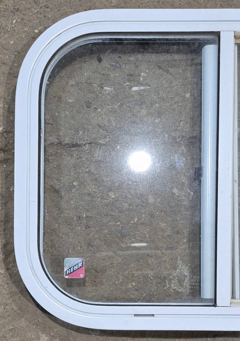 Used White Radius Opening Window : 19 1/2" W x 14 1/2" H x 1 1/4" D