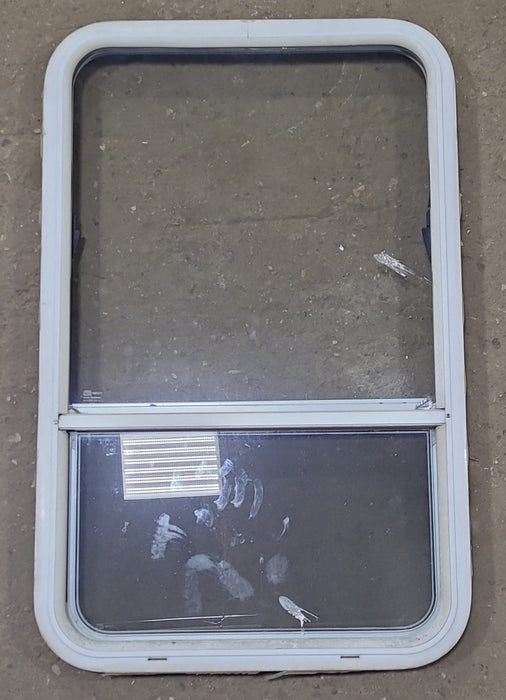 Used White Radius Opening Window : 22 1/4" W x 35 3/4" H x 1 3/4" D