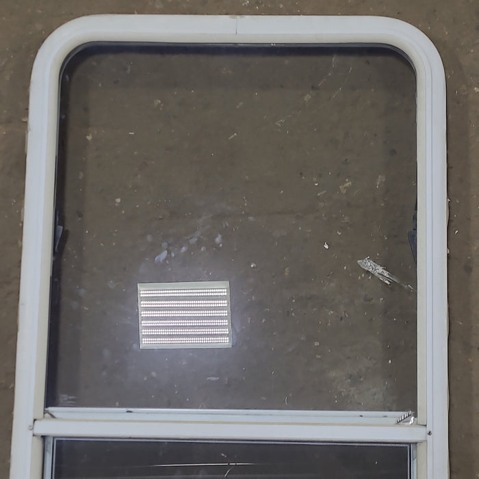 Used White Radius Opening Window : 22 1/4" W x 35 3/4" H x 1 3/4" D
