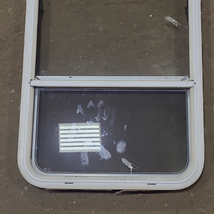 Used White Radius Opening Window : 22 1/4" W x 35 3/4" H x 1 3/4" D