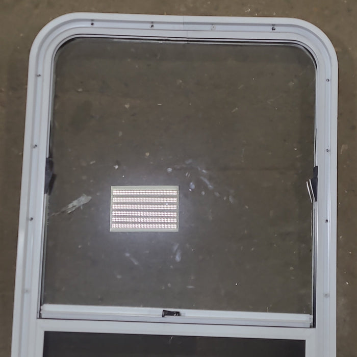 Used White Radius Opening Window : 22 1/4" W x 35 3/4" H x 1 3/4" D