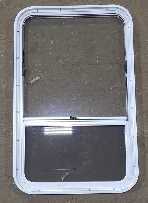 Used White Radius Opening Window : 22 1/4" W x 35 3/4" H x 1 3/4" D