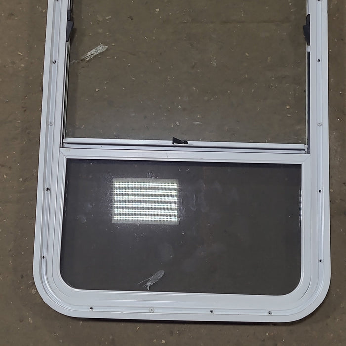 Used White Radius Opening Window : 22 1/4" W x 35 3/4" H x 1 3/4" D