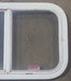 Used White Radius Opening Window : 23 1/2" W x 14 1/2" H x 1 7/8" D - Young Farts RV Parts
