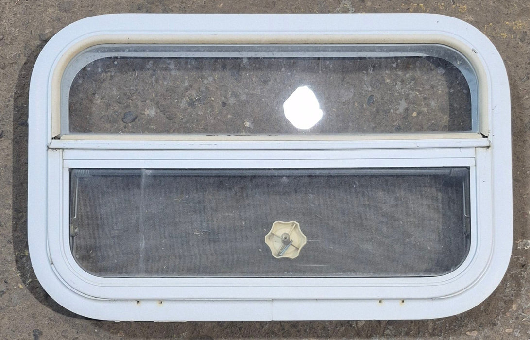 Used White Radius Opening Window : 23 1/2" W x 14 1/2" H x 1 7/8" D