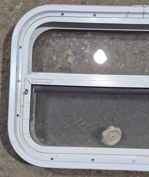 Used White Radius Opening Window : 23 1/2" W x 14 1/2" H x 1 7/8" D