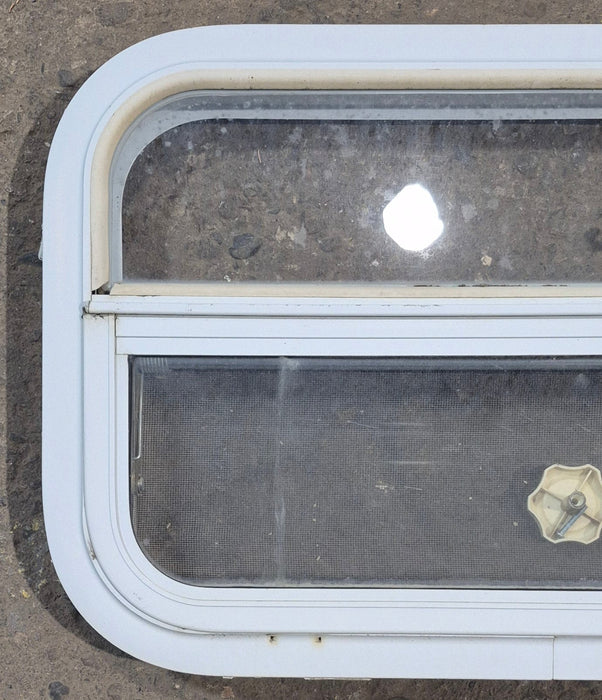 Used White Radius Opening Window : 23 1/2" W x 14 1/2" H x 1 7/8" D