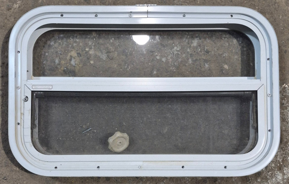 Used White Radius Opening Window : 23 1/2" W x 14 1/2" H x 1 7/8" D