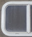 Used White Radius Opening Window : 23 1/2" W x 14 1/2" H x 1 7/8" D - Young Farts RV Parts