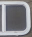 Used White Radius Opening Window : 23 1/2" W x 14 1/2" H x 1 7/8" D - Young Farts RV Parts
