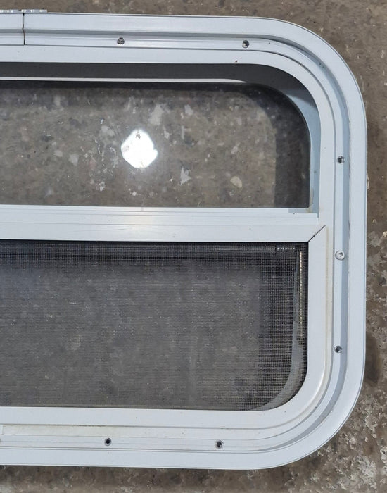 Used White Radius Opening Window : 23 1/2" W x 14 1/2" H x 1 7/8" D