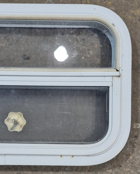 Used White Radius Opening Window : 23 1/2" W x 14 1/2" H x 1 7/8" D