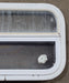Used White Radius Opening Window : 23 1/2" W x 14 1/2" H x 2" D - Young Farts RV Parts