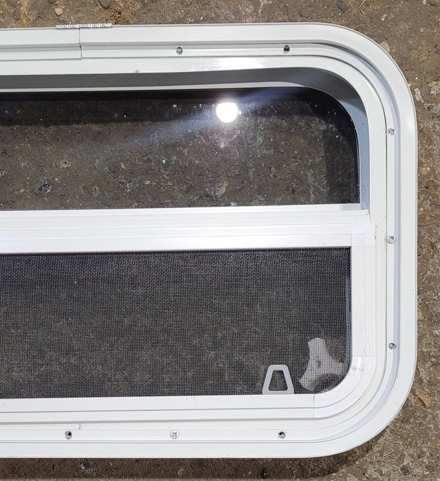 Used White Radius Opening Window : 23 1/2" W x 14 1/4" H x 1 7/8" D