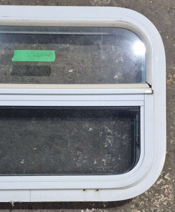 Used White Radius Opening Window : 23 1/2" W x 14 1/4" H x 1 7/8" D