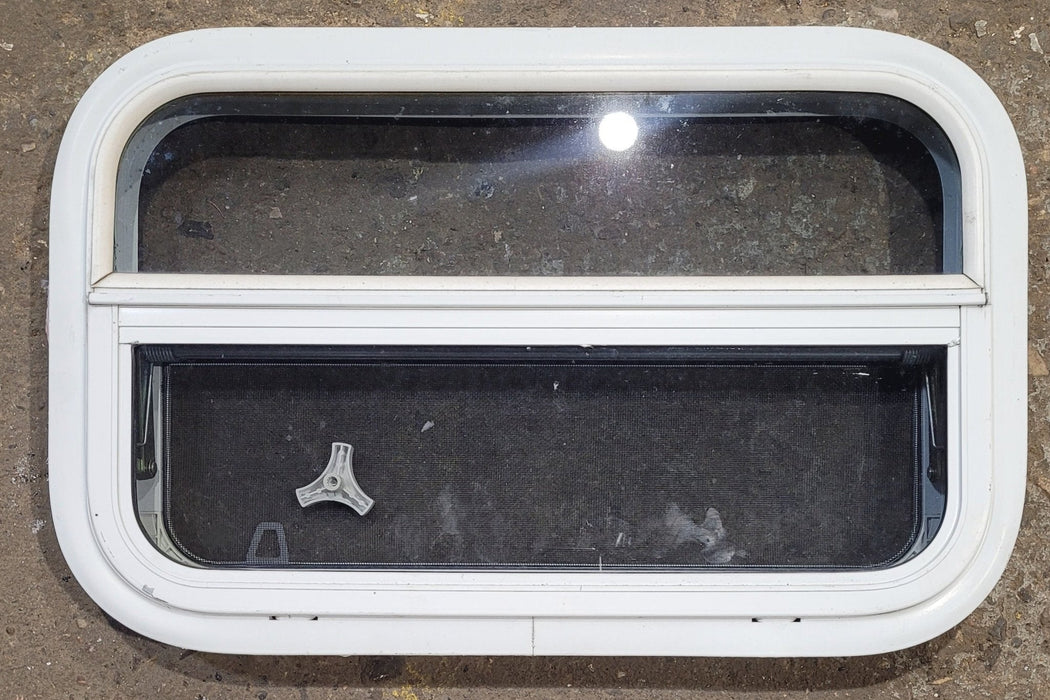 Used White Radius Opening Window : 23 1/2" W x 14 1/4" H x 1 7/8" D