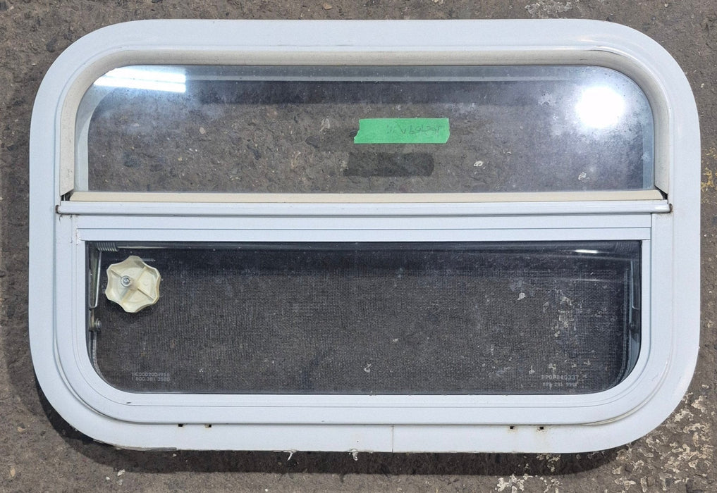 Used White Radius Opening Window : 23 1/2" W x 14 1/4" H x 1 7/8" D