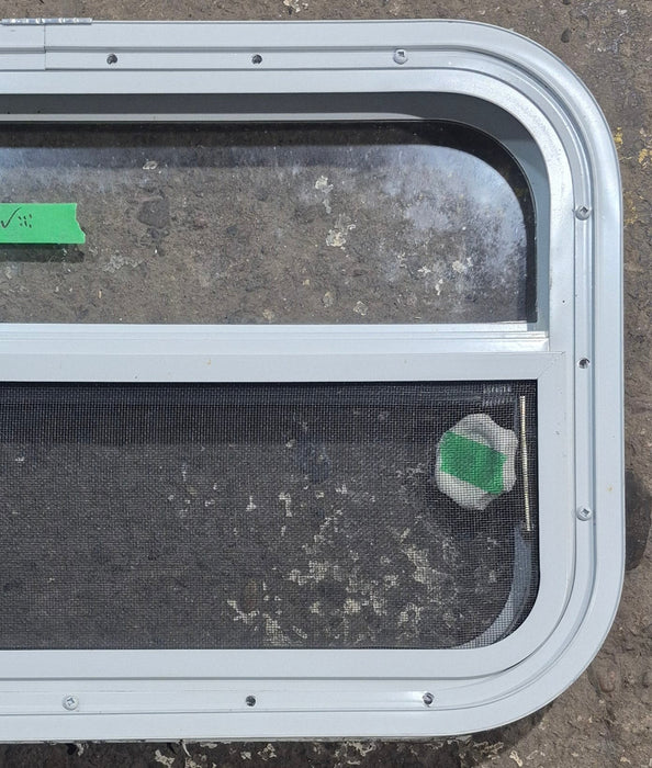Used White Radius Opening Window : 23 1/2" W x 14 1/4" H x 1 7/8" D