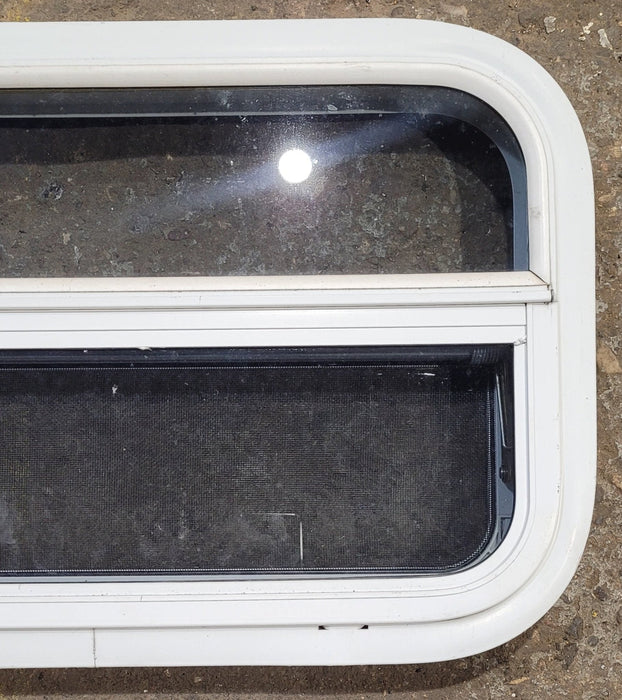 Used White Radius Opening Window : 23 1/2" W x 14 1/4" H x 1 7/8" D