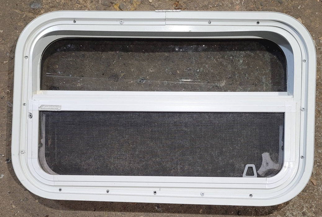 Used White Radius Opening Window : 23 1/2" W x 14 1/4" H x 1 7/8" D