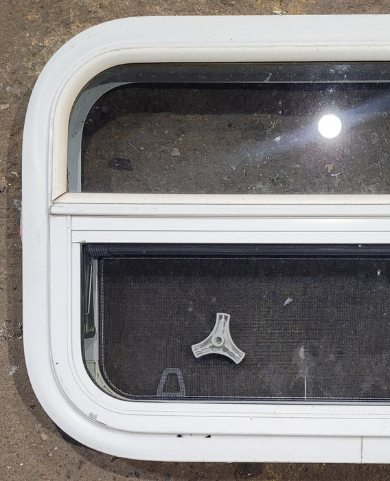 Used White Radius Opening Window : 23 1/2" W x 14 1/4" H x 1 7/8" D
