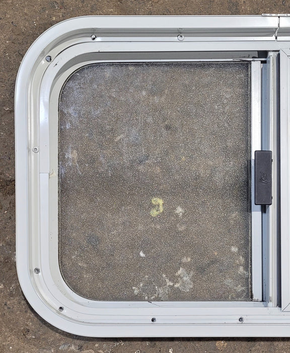 Used White Radius Opening Window : 23 1/2" W x 14 1/4" H x 1 7/8" D