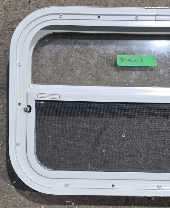 Used White Radius Opening Window : 23 1/2" W x 14 1/4" H x 1 7/8" D