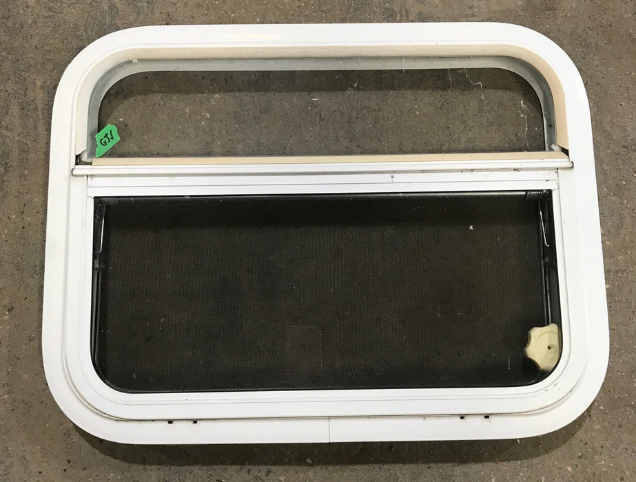 Used White Radius Opening Window : 23 1/2" W x 17 1/2" H x 1 1/2" D