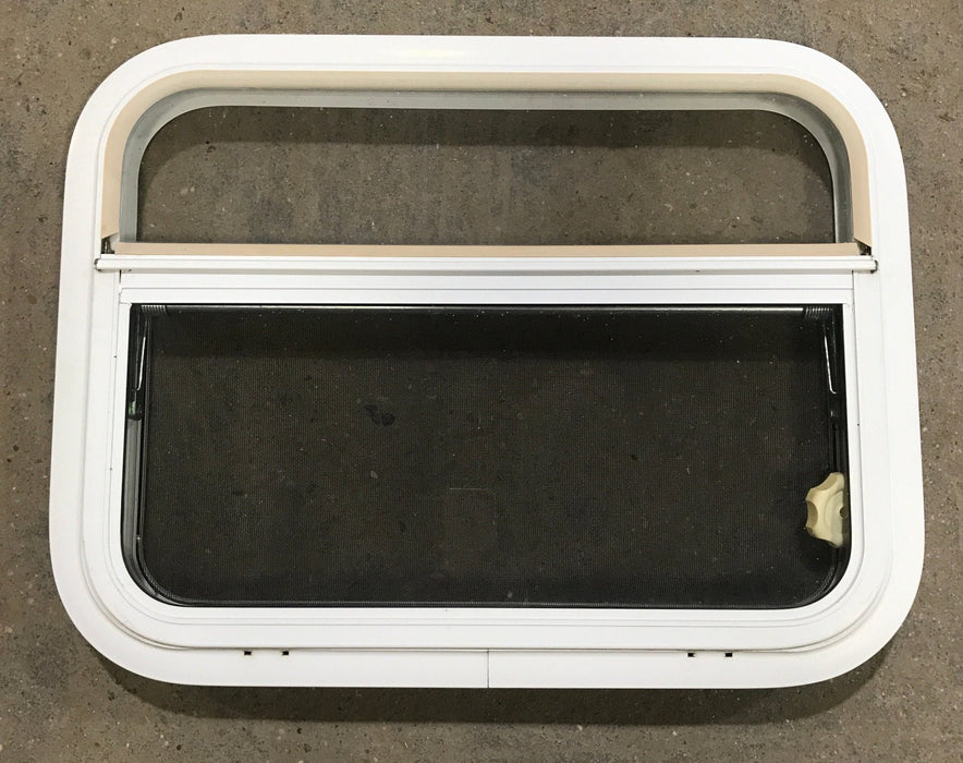 Used White Radius Opening Window : 23 1/2" W x 17 1/2" H x 1 1/2" D