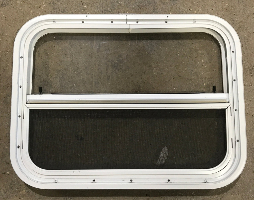 Used White Radius Opening Window : 23 1/2" W x 17 1/2" H x 1 1/2" D