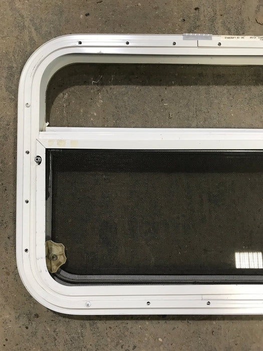 Used White Radius Opening Window : 23 1/2" W x 17 1/2" H x 1 1/2" D