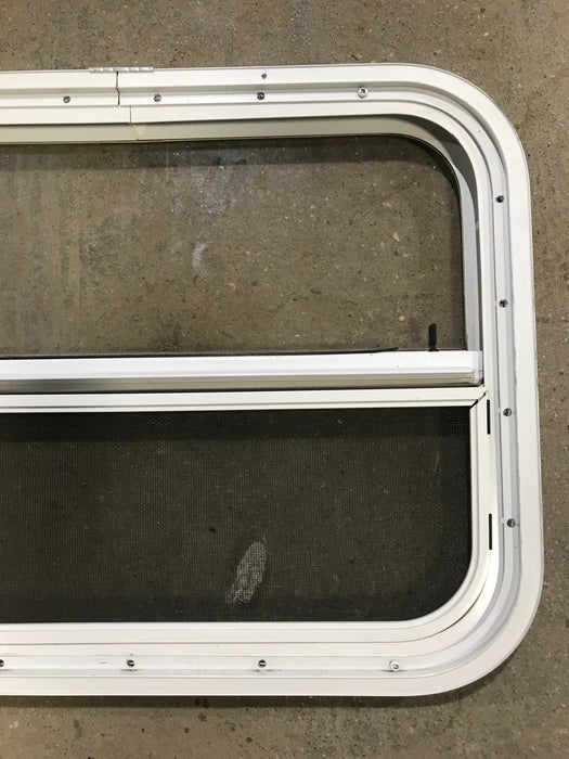 Used White Radius Opening Window : 23 1/2" W x 17 1/2" H x 1 1/2" D