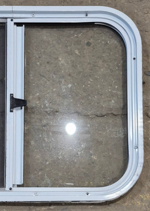 Used White Radius Opening Window : 23 1/2" W x 17 1/2" H x 1 1/4" D