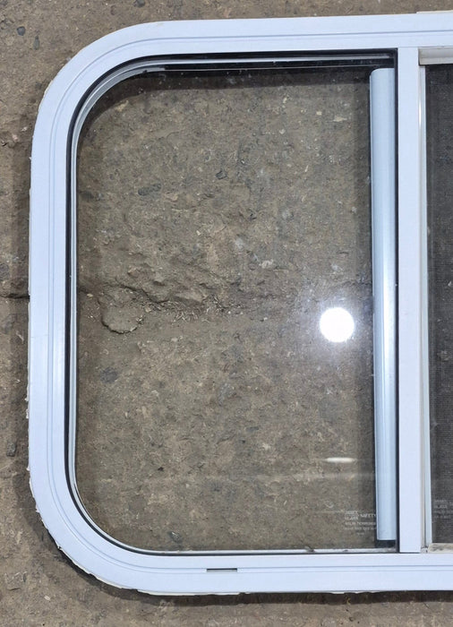 Used White Radius Opening Window : 23 1/2" W x 17 1/2" H x 1 1/4" D