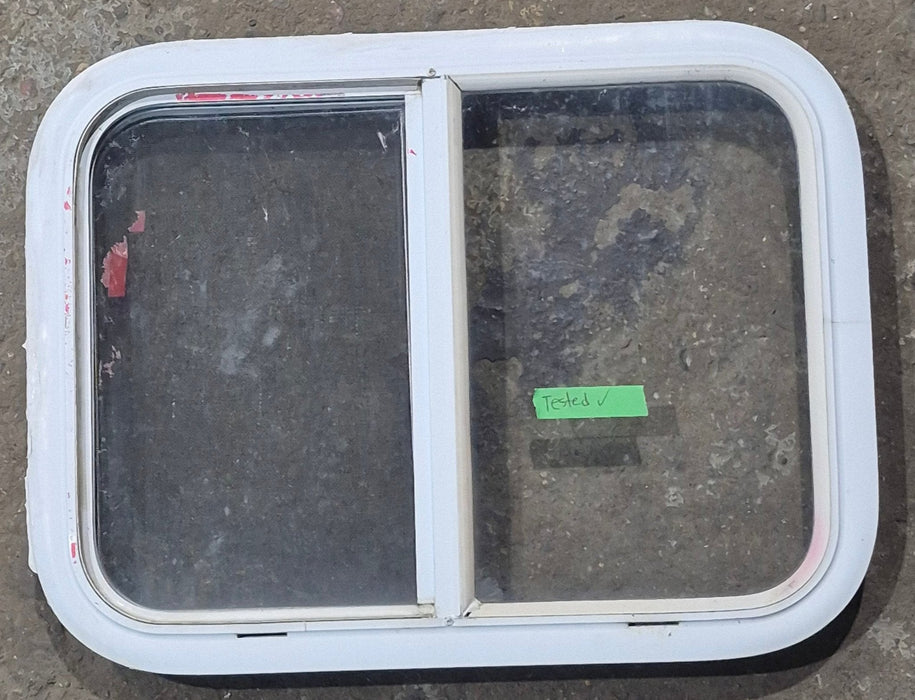 Used White Radius Opening Window : 23 1/2" W x 17 1/2" H x 1 7/8" D