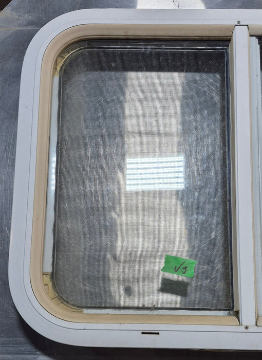 Used White Radius Opening Window : 23 1/2" W x 17 1/2" H x 1 7/8" D