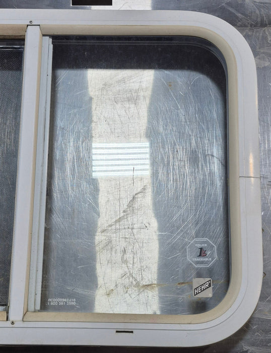 Used White Radius Opening Window : 23 1/2" W x 17 1/2" H x 1 7/8" D